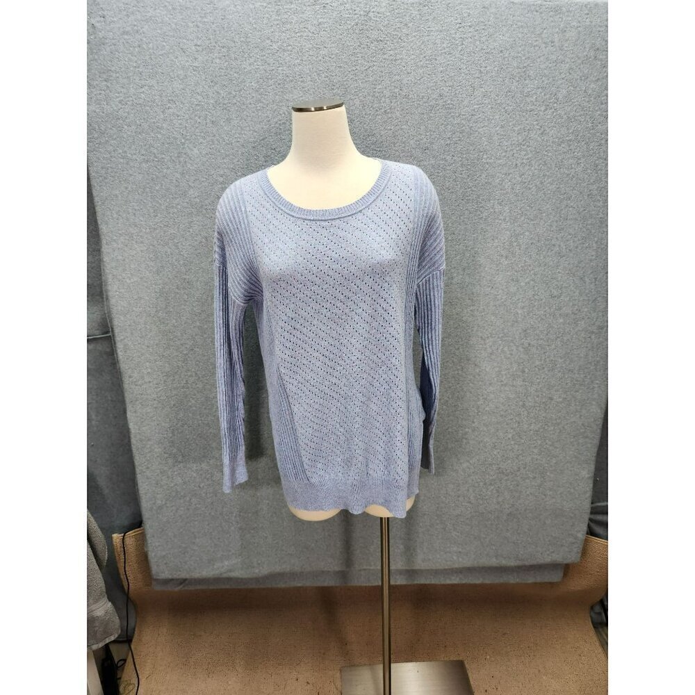 Soft Surroundings Womens Light Blue Knit Sweater Medium